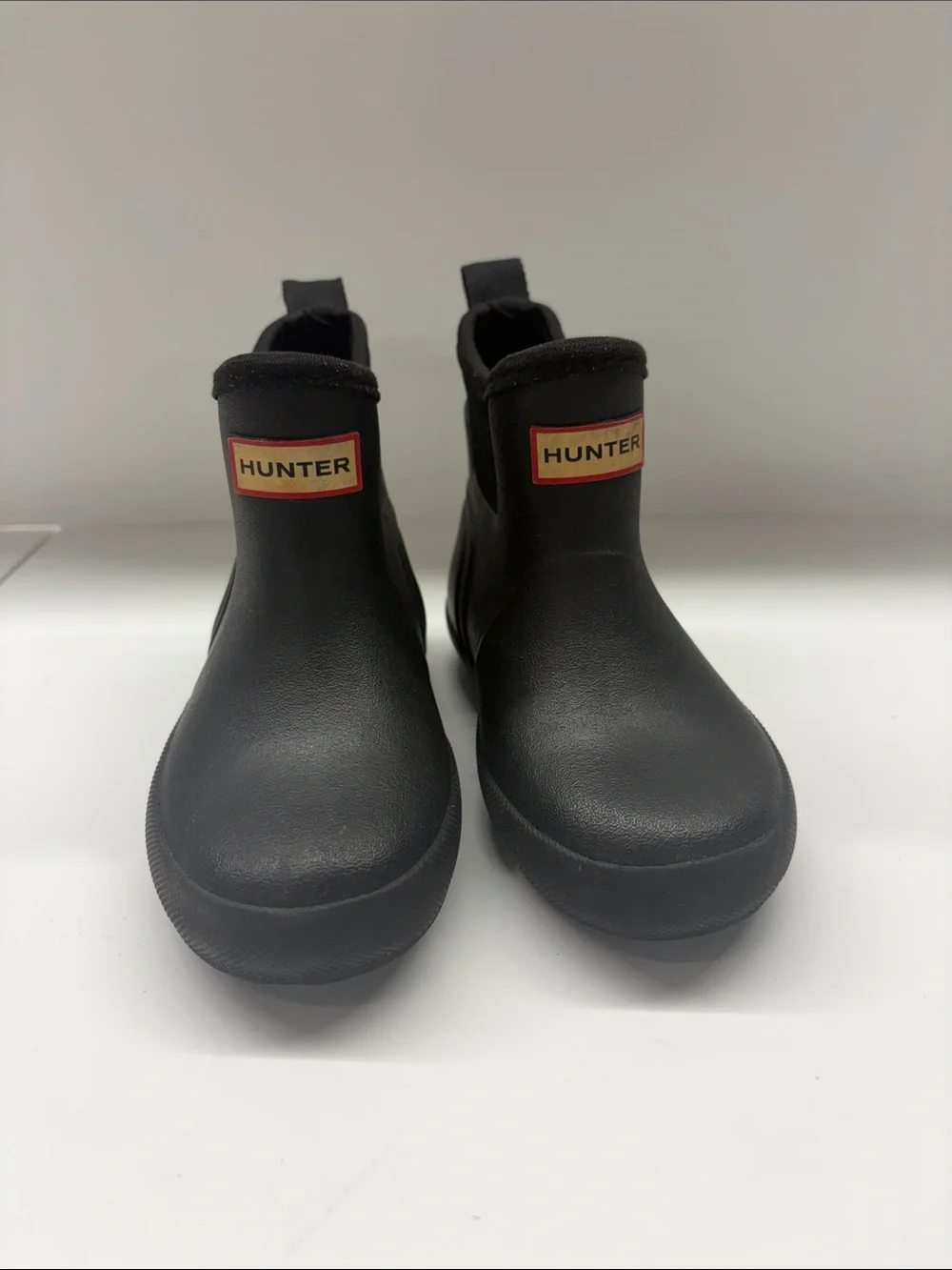 Used Hunter Kids Black Boots Size 10